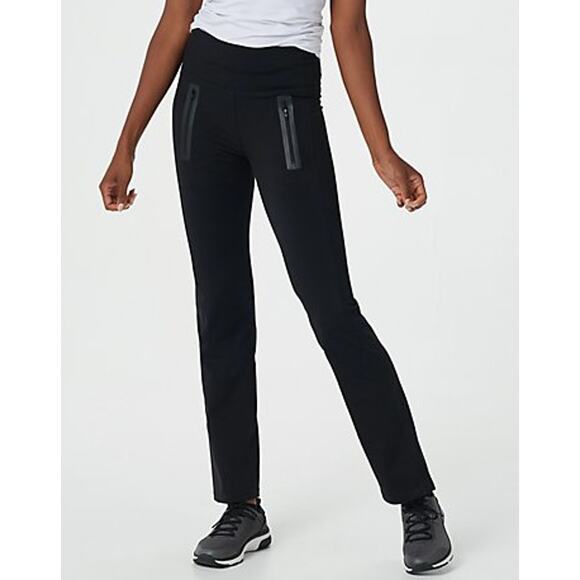 Zuda Z-Stretch Black Zipper Pocket Bootcut Pants Women's Size XX-Small XXS NWOT - Picture 1 of 5
